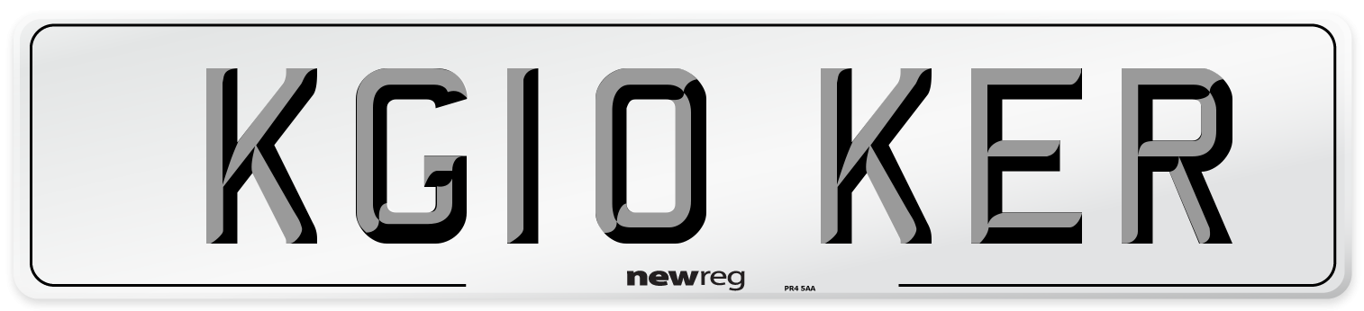 KG10 KER Number Plate from New Reg